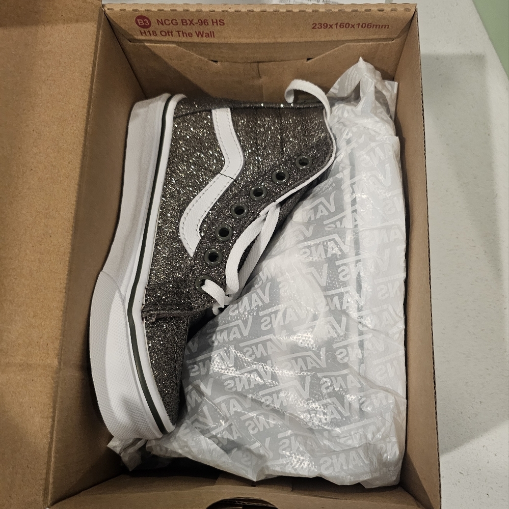 Vans kids shoes giltter grey